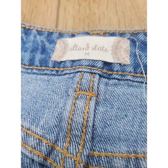 Altard State Skirt Womens Size M Star Print Denim Mini Zip Up Cut Off Cowgirl - Picture 4 of 11